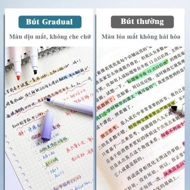 Bộ 4 bút đánh dấu Highlight HI09 - Dạ quang Gradual, màu dịu mắt, giá 25.300₫ 4