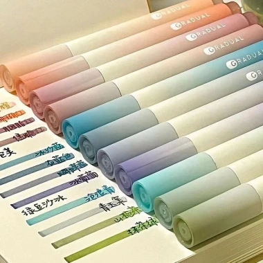 Bộ 4 bút đánh dấu Highlight HI09 - Dạ quang Gradual, màu dịu mắt, giá 25.300₫ 6