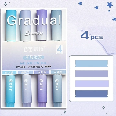 Bộ 4 bút đánh dấu Highlight HI09 - Dạ quang Gradual, màu dịu mắt, giá 25.300₫ 10