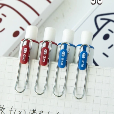 Bộ 4 Bút Gel Bỏ Túi 0.5mm Tối Giản, Dung Tích Lớn, Nhanh Khô, Đen/Xanh/Đỏ Đa Năng Văn Phòng Chữ Ký