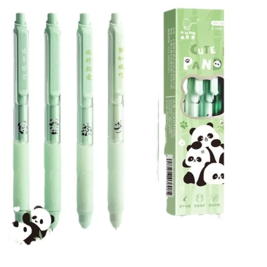 Bộ 4 bút gel ép khô nhanh, đầu mịn, bút bi carbon đen - Giá chỉ 50.072 VND 5