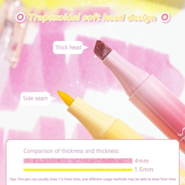 Bộ 4 Bút Highlight CONOPERY - Huỳnh Quang Xiên Lấp Lánh, Bảo Vệ Mắt, Quà Tặng 53.680 VND