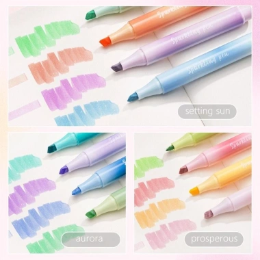 Bộ 4 Bút Highlight CONOPERY - Huỳnh Quang Xiên Lấp Lánh, Bảo Vệ Mắt, Quà Tặng 53.680 VND