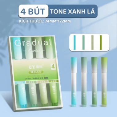 Bộ 4 Bút Highlight Macaron Gradient Màu Pastel Đánh Dấu Tiện Lợi, Giá 28.000₫ 8