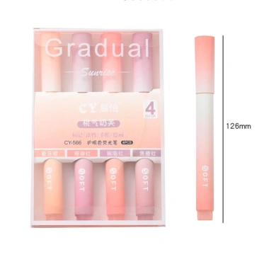 Bộ 4 Bút Highlighter Đánh Dấu Màu Sắc Gradient - Đậm, Nhẹ, Giá ưu đãi 35.877 VND 5