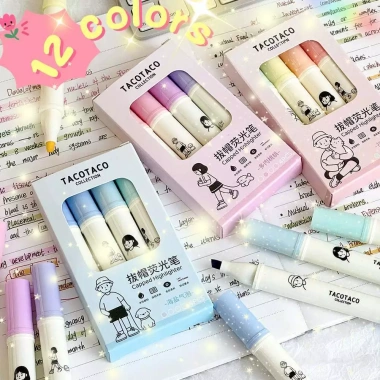 Bộ 4 Bút Highlighter Morandi Pastel Sáng Tạo - Đánh Dấu, Vẽ sinh viên, Giá 28,800₫