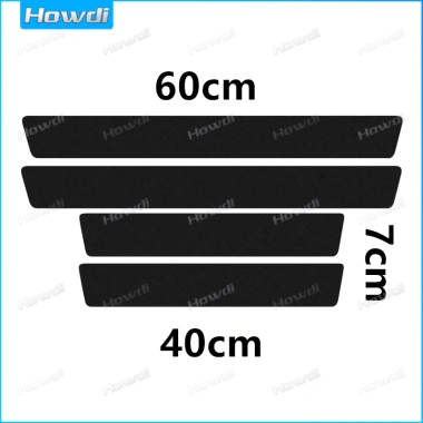 Bộ 4 Cái Dải Sợi Carbon Da Bảo Vệ Cửa Ô Tô Bên Bước Sill Chống Trầy Xước 10 Bộ 4 Cái Dải Sợi Carbon Da Bảo Vệ Cửa Ô Tô Bên Bước Sill Chống Trầy Xước 10