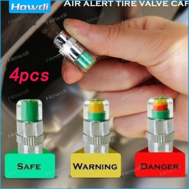 Bộ 4 Cảm Biến Áp Suất Lốp Xe Ô Tô Đồng Hồ Đo Áp Suất, Cảnh Báo Nắp Van, Giám Sát Ngoài Xe, Giá Ưu Đãi 64.240 VND