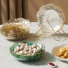 Bộ 4 Đĩa Nhựa Viền Bạc Hình Hoa Lòng Sâu - Khay Bánh Kẹo, Hạt Hướng Dương, Decor Tết 4