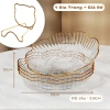 Bộ 4 Đĩa Nhựa Viền Bạc Hình Hoa Lòng Sâu - Khay Bánh Kẹo, Hạt Hướng Dương, Decor Tết 8