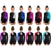 Bộ 4 Đồ Trẻ Em Bé Gái Trượt Băng Khiêu Vũ - Cổ Dài Kim Cương Sáng, Leotard + Quần Short, Túi Bảo Quản - 541k