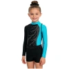 Bộ 4 Đồ Trẻ Em Bé Gái Trượt Băng Khiêu Vũ - Cổ Dài Kim Cương Sáng, Leotard + Quần Short, Túi Bảo Quản - 541k 5