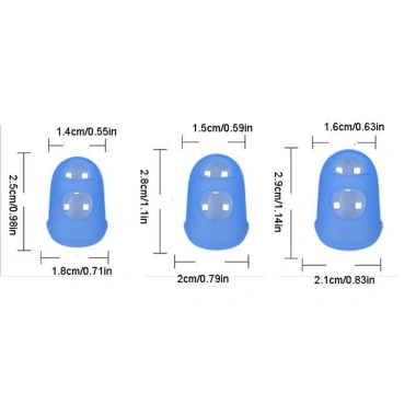 Bộ 4 Găng Tay Bảo Vệ Ngón Tay Guitar & Ukulele Silicon Thimble Chống Trượt 3