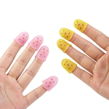 Bộ 4 Găng Tay Bảo Vệ Ngón Tay Guitar & Ukulele Silicon Thimble Chống Trượt 6