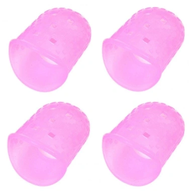Bộ 4 Găng Tay Bảo Vệ Ngón Tay Guitar & Ukulele Silicon Thimble Chống Trượt 10