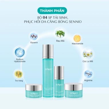 Bộ 4 kem dưỡng da Sennio Perfect Whitening Tái sinh da căng bóng, giá chỉ 31,8 triệu