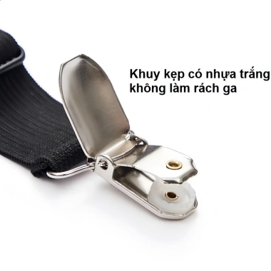 Bộ 4 kẹp ga giường drap chống xê dịch - Dây kẹp 3 chấu inox cố định, dây buộc tiện, giảm giá 18% chỉ 78.000₫
