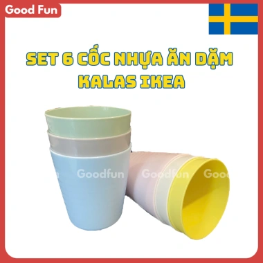 Bộ 4 ly cốc Kalas IKEA ăn dặm theo màu nhựa an toàn cho bé - Giá chỉ 67.000 VND, giảm từ 82.410 VND