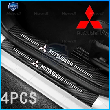 Bộ 4 miếng dán sợi carbon chống trầy cho cửa xe Mitsubishi bảo vệ bền giá ưu đãi 43.230 VND