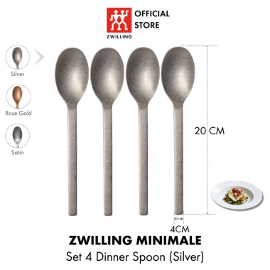 Bộ 4 món Đũa Muỗng Nĩa Dao ZWILLING Minimale Thép Không Gỉ Silver Mờ - Giá ưu đãi 394.000₫ 10 Bộ 4 món Đũa Muỗng Nĩa Dao ZWILLING Minimale Thép Không Gỉ Silver Mờ - Giá ưu đãi 394.000₫ 10