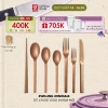 Bộ 4 món ZWILLING Minimale thép không gỉ Rose Gold – Đũa, Muỗng, Nĩa, Dao, giảm còn 394k