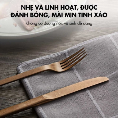 Bộ 4 món ZWILLING Minimale thép không gỉ Rose Gold – Đũa, Muỗng, Nĩa, Dao, giảm còn 394k 5 Bộ 4 món ZWILLING Minimale thép không gỉ Rose Gold – Đũa, Muỗng, Nĩa, Dao, giảm còn 394k 5