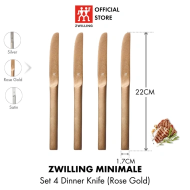 Bộ 4 món ZWILLING Minimale thép không gỉ Rose Gold – Đũa, Muỗng, Nĩa, Dao, giảm còn 394k 15 Bộ 4 món ZWILLING Minimale thép không gỉ Rose Gold – Đũa, Muỗng, Nĩa, Dao, giảm còn 394k 15