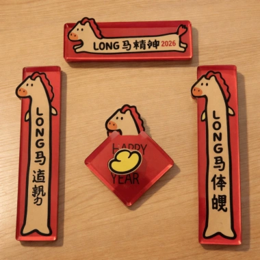 Bộ 4 Nam Châm Tủ Lạnh Pony Hoạt Hình Năm Ngựa - Nhãn Dán Phước Lành, Giá 52.800₫ 8