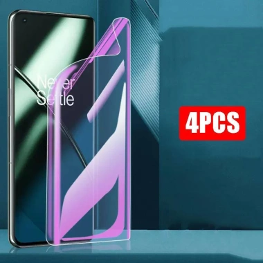 Bộ 4 phim dán hydrogel trong suốt chống ánh sáng xanh cho OnePlus 10/9/8/7/7T Pro, 11/11R, 10T/10R, 150W, 9R/9RT, 8T, 6T, 5/5T - bảo vệ mắt, không bọt