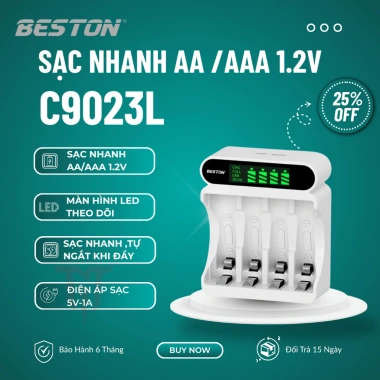 Bộ 4 Pin Sạc Beston AA 1.2V Ni-MH 1.200-3.300mAh Dùng Cho Micro - 69.000 VNĐ 10