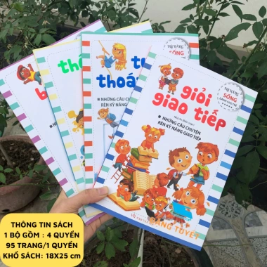 Bộ 4 Sách Kỹ Năng Sống Cho Bé – Giao Tiếp, Tự Thoát Hiểm, Thói Quen Tốt, Tự Bảo Vệ – Giá 49.000đ 2