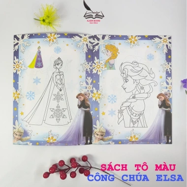 Bộ 4 Sách Tô Màu Công Chúa Elsa cho Bé Kèm Bảng Âm Vần Quà Tặng Giá 19.000 VND