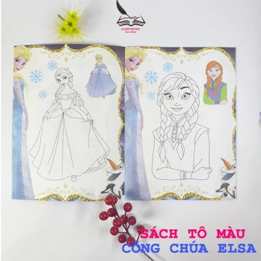 Bộ 4 Sách Tô Màu Công Chúa Elsa cho Bé Kèm Bảng Âm Vần Quà Tặng Giá 19.000 VND