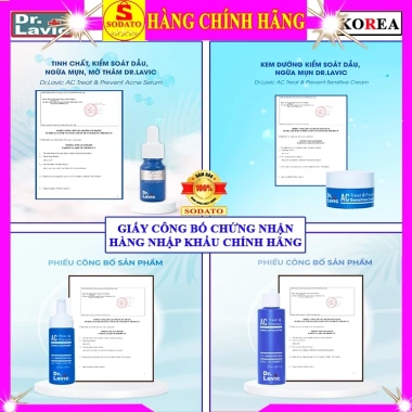 Bộ 4 sản phẩm Dr.lavic dưỡng da dầu mụn chính hãng – kem, toner, serum, sữa rửa mặt chỉ 458.000₫ 5