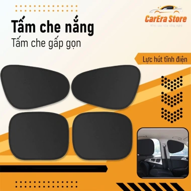 Bộ 4 tấm che nắng ô tô gấp gọn, lực hút tĩnh điện chắc chắn, giá 95.000 VND Bộ 4 tấm che nắng ô tô gấp gọn, lực hút tĩnh điện chắc chắn, giá 95.000 VND