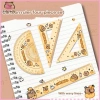 Bộ 4 Thước Acrylic: Tam Giác, Straightedge, Protractor - Sinh Viên, Quà Tặng 6