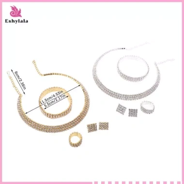 Bộ 4 Trang Sức Cô Dâu – Vòng Cổ, Vòng Tay, Bông Tai, Nhẫn – Thời Trang Sang Trọng, Chỉ 62,150₫ 5 Bộ 4 Trang Sức Cô Dâu – Vòng Cổ, Vòng Tay, Bông Tai, Nhẫn – Thời Trang Sang Trọng, Chỉ 62,150₫ 5