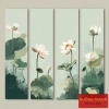 Bộ 4 tranh canvas phong cách cổ điển - Trang trí phòng trà, thiền, khách, nhà hàng, giảm giá 336.600 ₫ 7