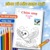 Bộ 40 Tranh Tô Màu Song Ngữ Việt Anh cho Bé - Giấy Dày 100gsm, Không Lem Màu, Giá giảm 39.999, phù hợp trẻ 3-6 tuổi