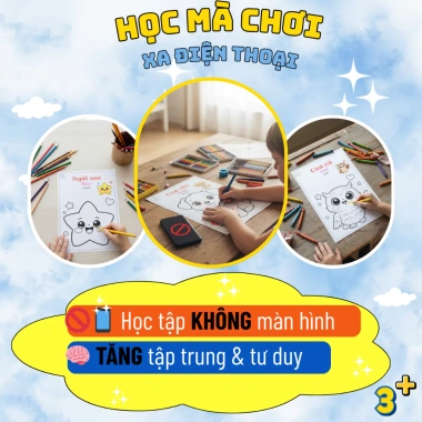 Bộ 40 Tranh Tô Màu Song Ngữ Việt Anh cho Bé - Giấy Dày 100gsm, Không Lem Màu, Giá giảm 39.999, phù hợp trẻ 3-6 tuổi 2