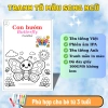 Bộ 40 Tranh Tô Màu Song Ngữ Việt Anh cho Bé - Giấy Dày 100gsm, Không Lem Màu, Giá giảm 39.999, phù hợp trẻ 3-6 tuổi 3