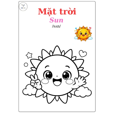 Bộ 40 Tranh Tô Màu Song Ngữ Việt Anh cho Bé - Giấy Dày 100gsm, Không Lem Màu, Giá giảm 39.999, phù hợp trẻ 3-6 tuổi 7