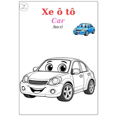 Bộ 40 Tranh Tô Màu Song Ngữ Việt Anh cho Bé - Giấy Dày 100gsm, Không Lem Màu, Giá giảm 39.999, phù hợp trẻ 3-6 tuổi 8
