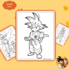Bộ 40/20/10 tờ tranh tô màu Goku ngọc rồng giấy A4 A5 dày 160gsm GK401D giảm còn 22.800 VND