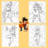 Bộ 40/20/10 tờ tranh tô màu Goku ngọc rồng giấy A4 A5 dày 160gsm GK401D giảm còn 22.800 VND 3