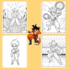 Bộ 40/20/10 tờ tranh tô màu Goku ngọc rồng giấy A4 A5 dày 160gsm GK401D giảm còn 22.800 VND 9