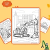 Bộ 40/20/10 tờ tranh tô màu máy xúc Excavator giấy A4 A5 70gsm E1.080T - Giá chỉ 13.100 VND