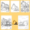 Bộ 40/20/10 tờ tranh tô màu máy xúc Excavator giấy A4 A5 70gsm E1.080T - Giá chỉ 13.100 VND 2