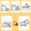 Bộ 40/20/10 tờ tranh tô màu máy xúc Excavator giấy A4 A5 70gsm E1.080T - Giá chỉ 13.100 VND 4