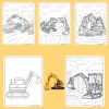 Bộ 40/20/10 tờ tranh tô màu máy xúc Excavator giấy A4 A5 70gsm E1.080T - Giá chỉ 13.100 VND 5